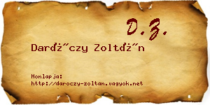 Daróczy Zoltán névjegykártya