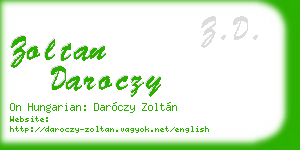 zoltan daroczy business card